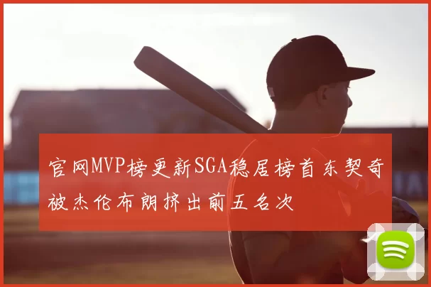 官网MVP榜更新SGA稳居榜首东契奇被杰伦布朗挤出前五名次